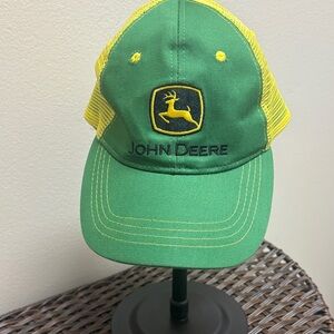 John Deere Adjustable Green and Yellow Mesh Baseball Trucker Hat